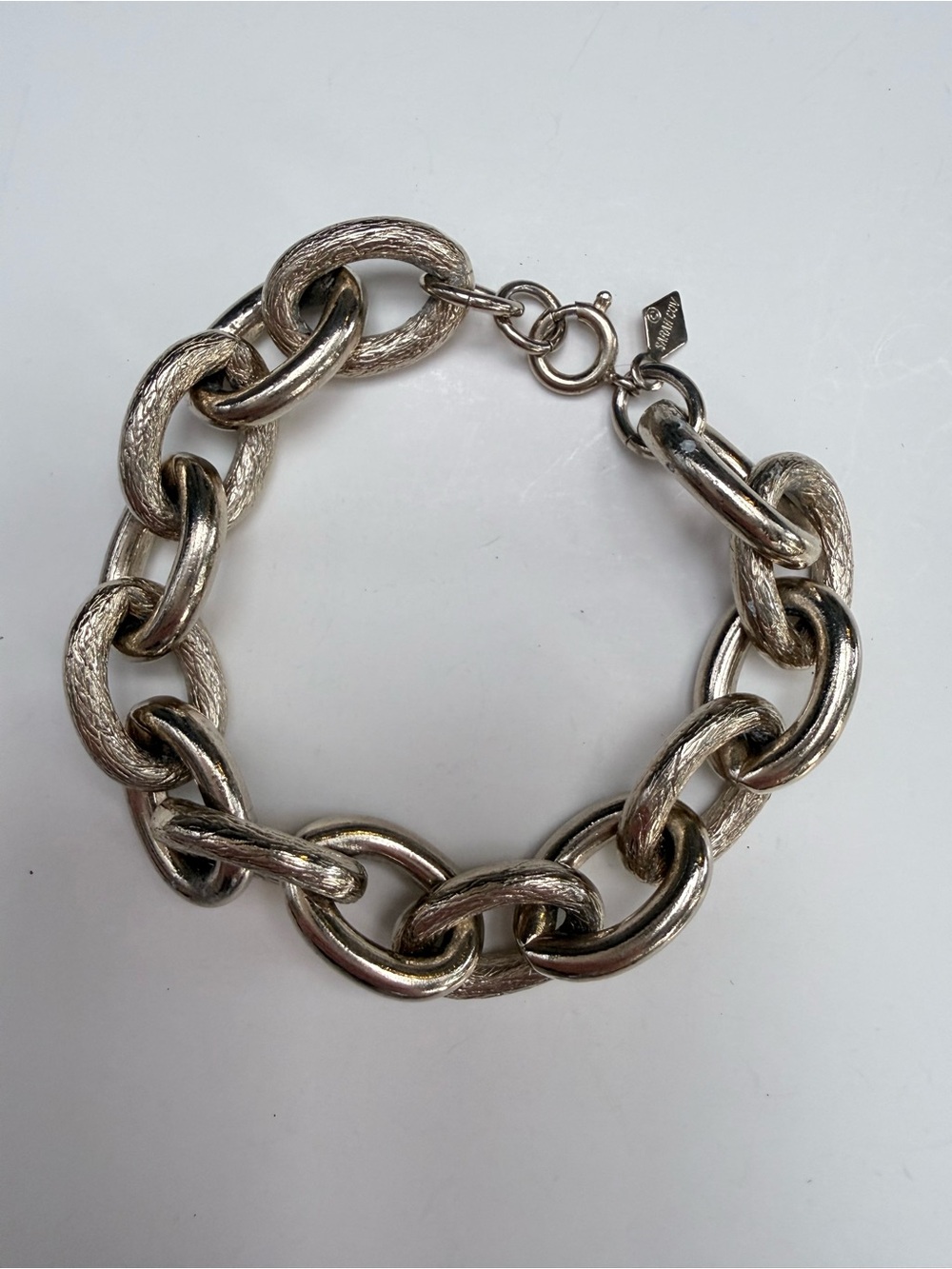 Vintage Sarah Coventry Silver Tone Chunky Cable Link Bracelet 7.5"